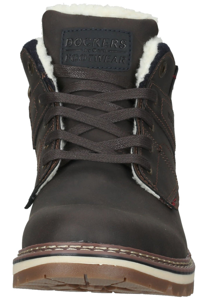 Dockers Stiefelette Lederimitat Braun Warmfutter