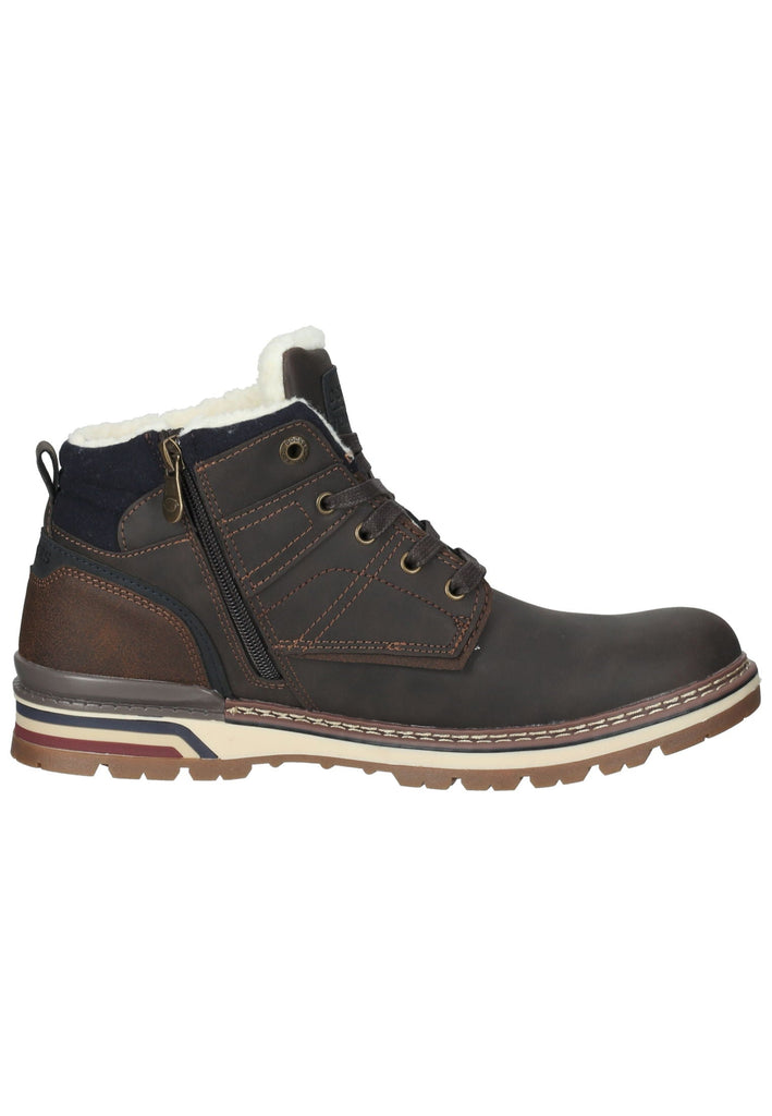 Dockers Stiefelette Lederimitat Braun Warmfutter