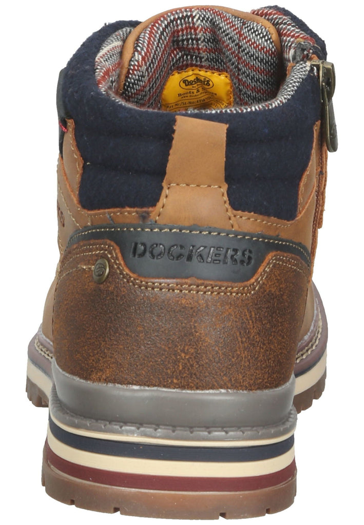 Dockers Stiefelette Lederimitat Cognac