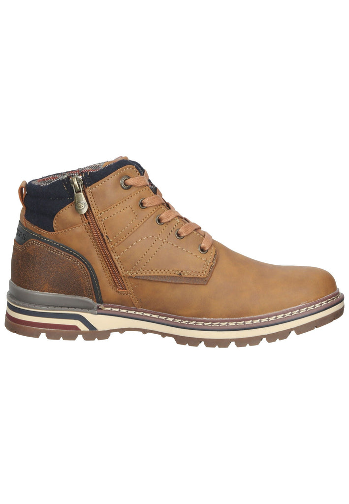 Dockers Stiefelette Lederimitat Cognac
