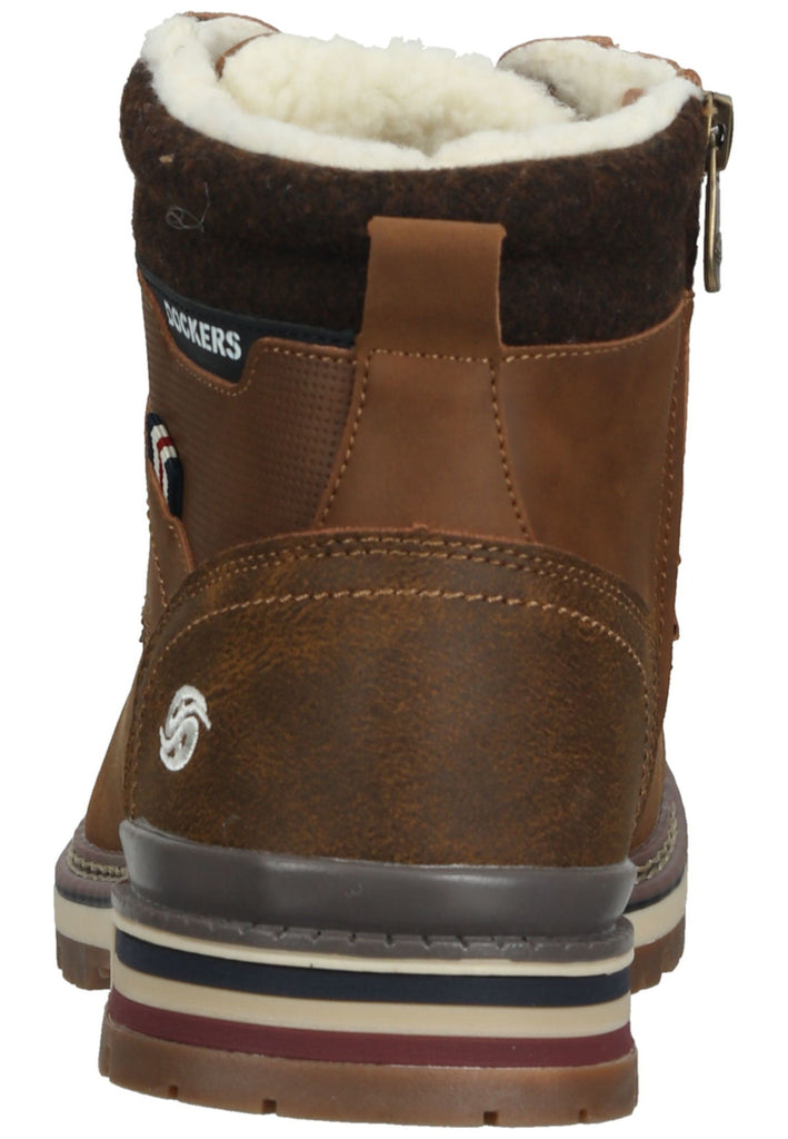 Dockers Stiefelette Lederimitat Cognac