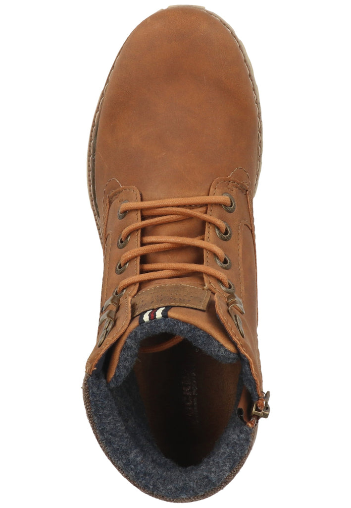 Dockers Stiefelette Lederimitat Cognac