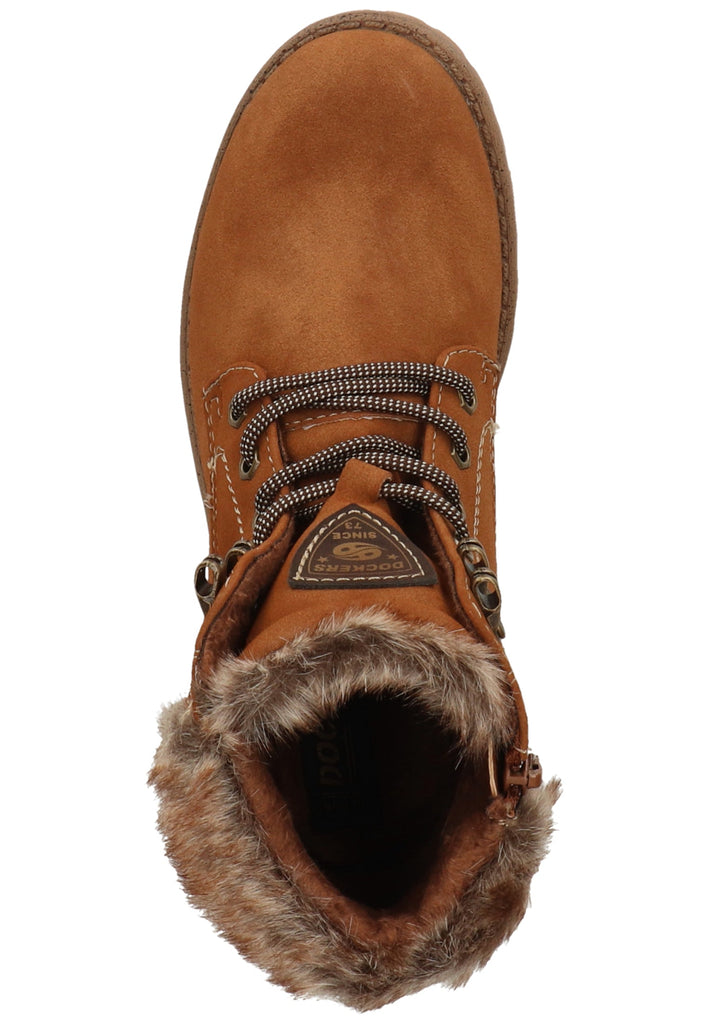 Dockers Stiefelette Lederimitat Cognac