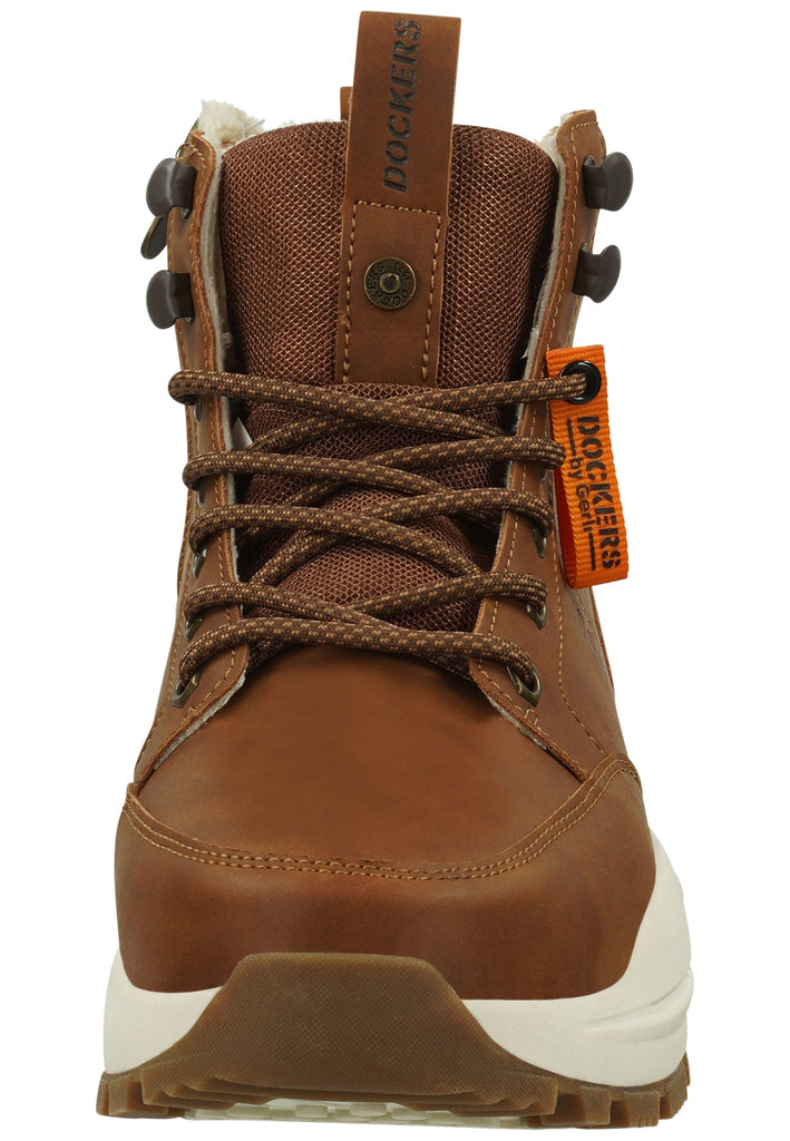 Dockers Stiefelette Lederimitat Cognac Warmfutter