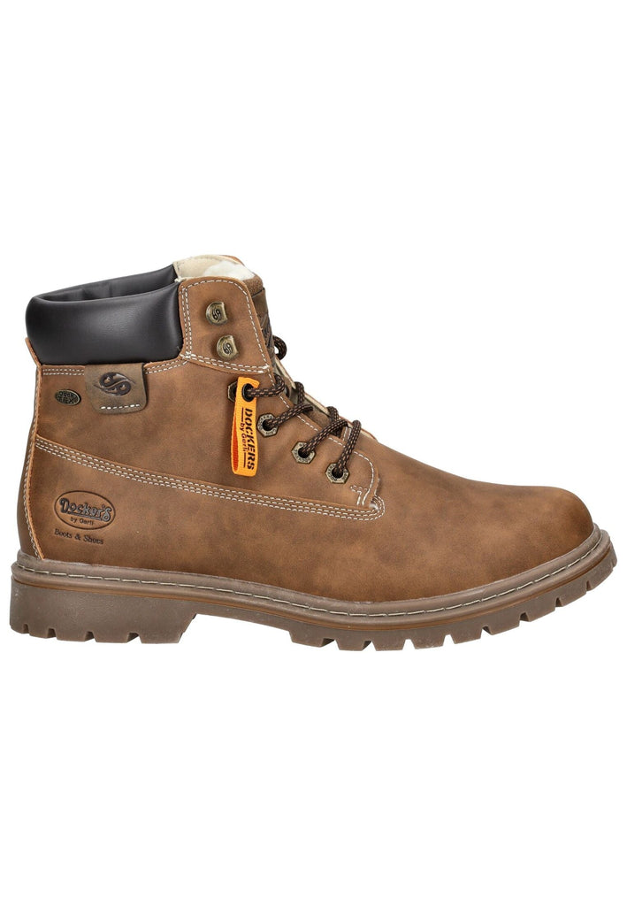 Dockers Stiefelette Lederimitat Cognac Warmfutter