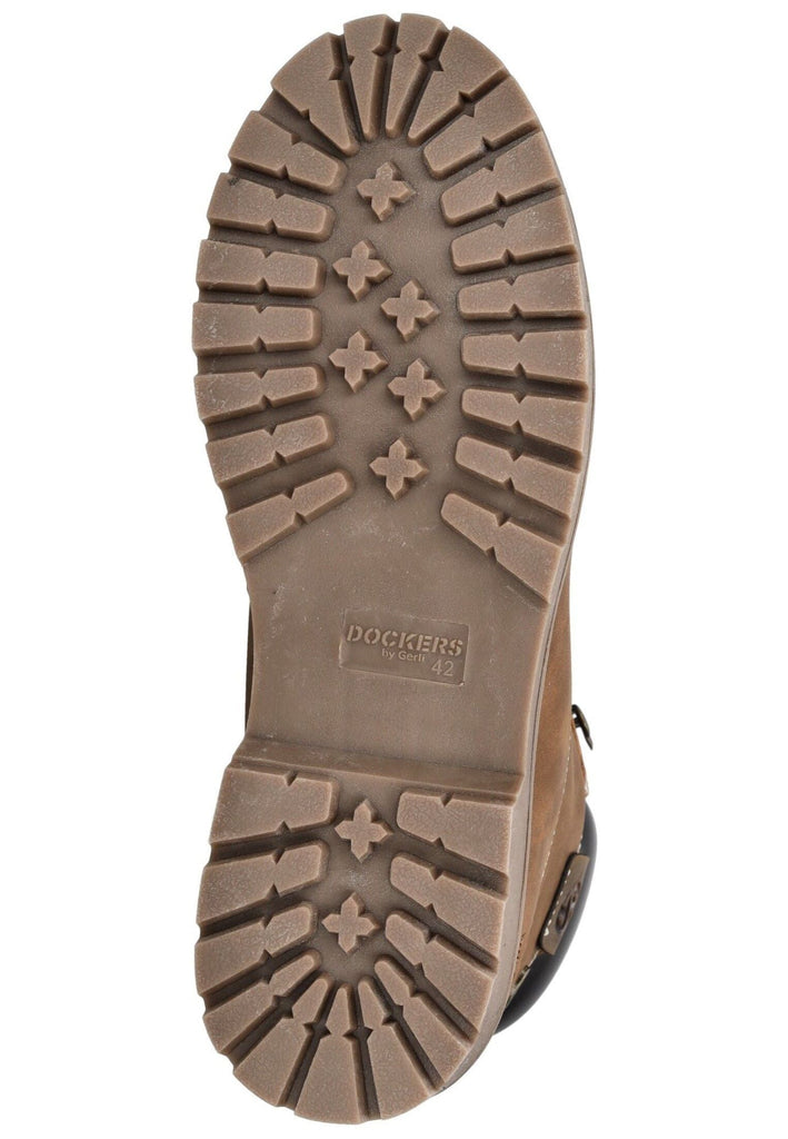Dockers Stiefelette Lederimitat Cognac Warmfutter