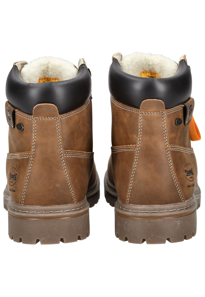 Dockers Stiefelette Lederimitat Cognac Warmfutter