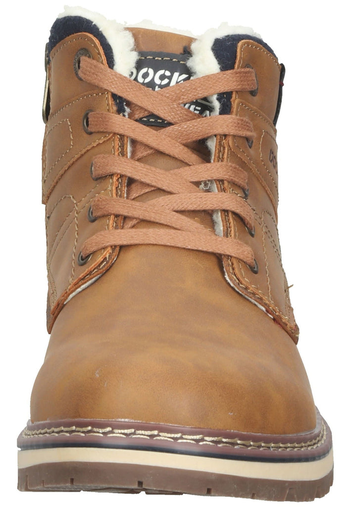 Dockers Stiefelette Lederimitat Cognac Warmfutter