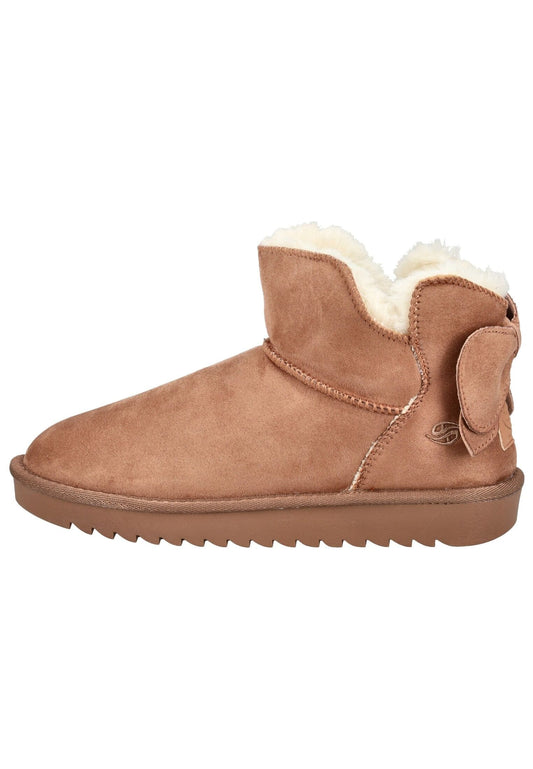 Dockers Stiefelette Lederimitat Cognac Warmfutter