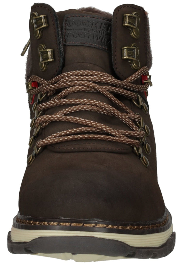 Dockers Stiefelette Lederimitat Dunkelbraun