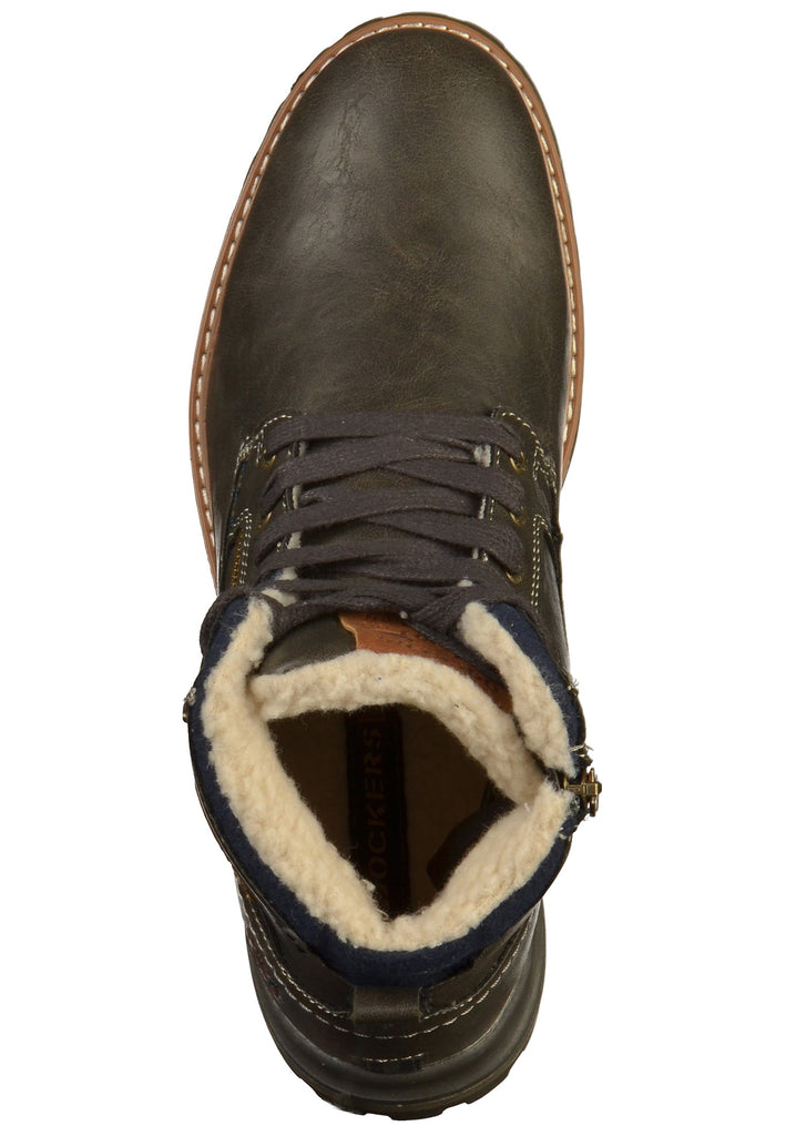 Dockers Stiefelette Lederimitat Dunkelgrau