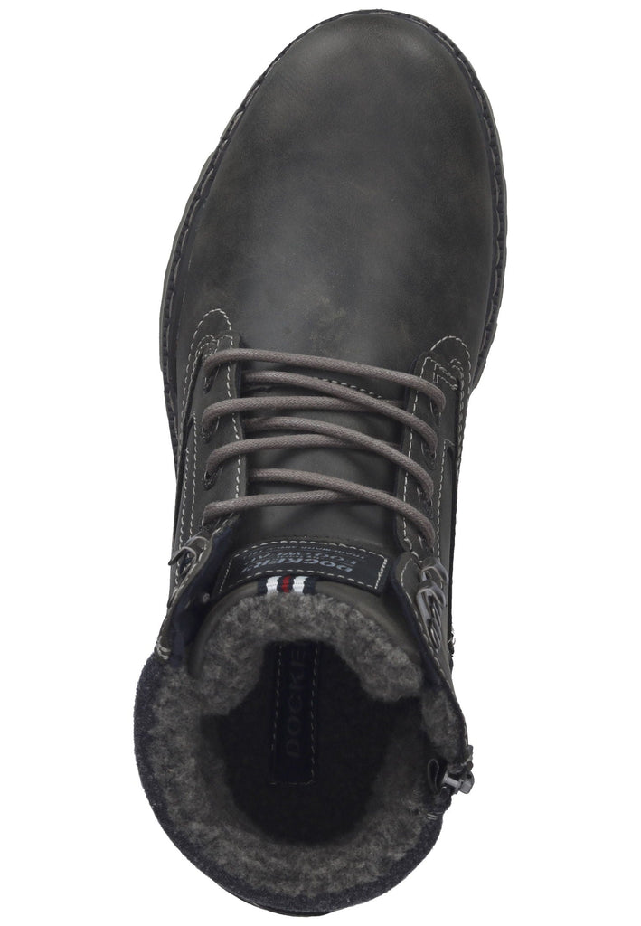 Dockers Stiefelette Lederimitat Dunkelgrau Warmfutter