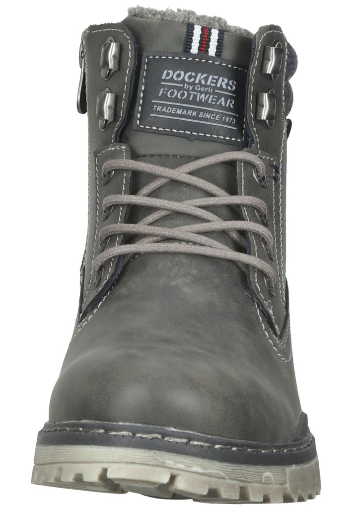 Dockers Stiefelette Lederimitat Dunkelgrau Warmfutter