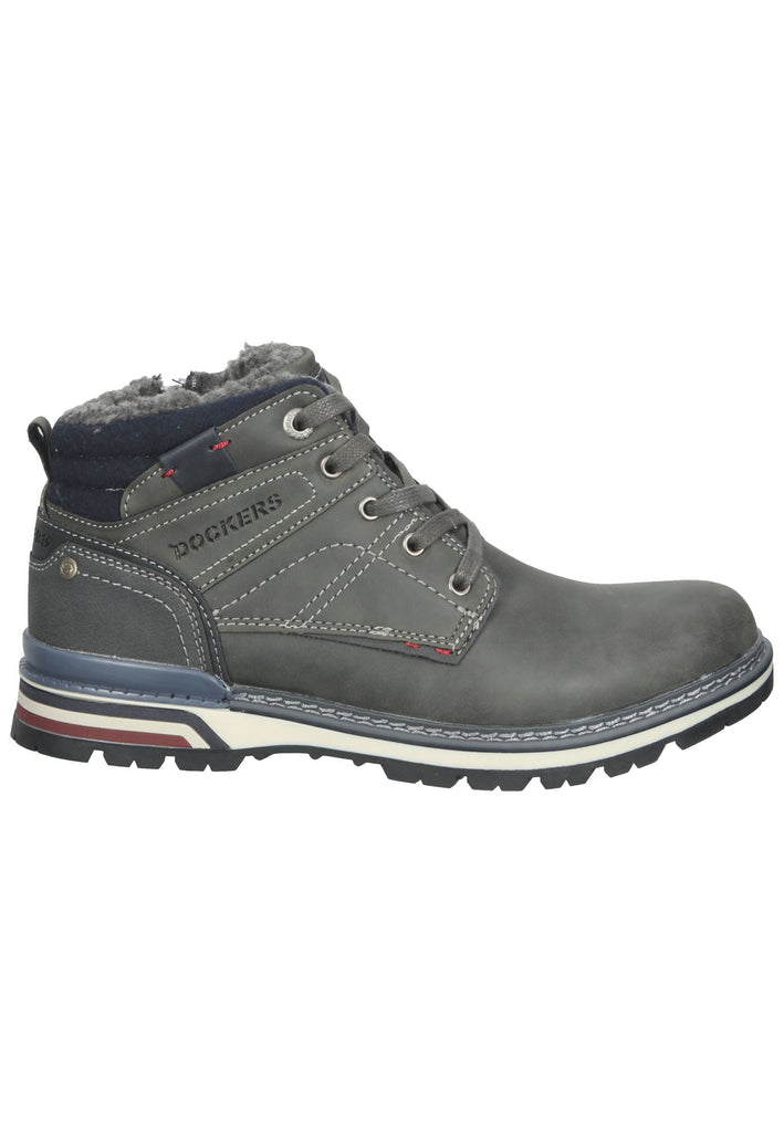 Dockers Stiefelette Lederimitat Dunkelgrau Warmfutter