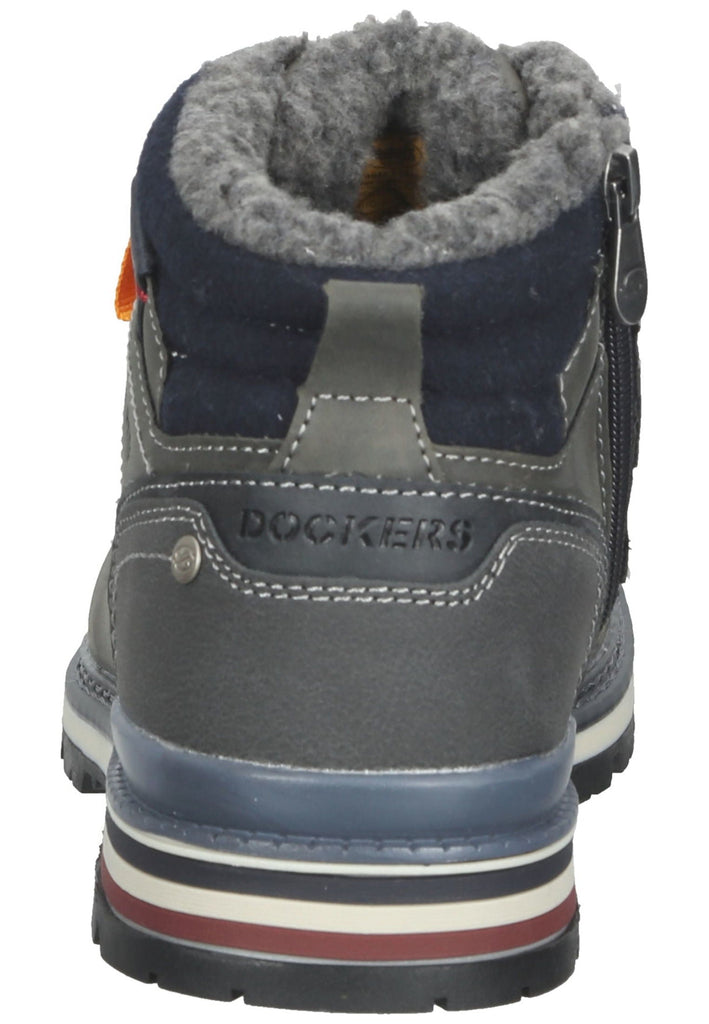Dockers Stiefelette Lederimitat Dunkelgrau Warmfutter