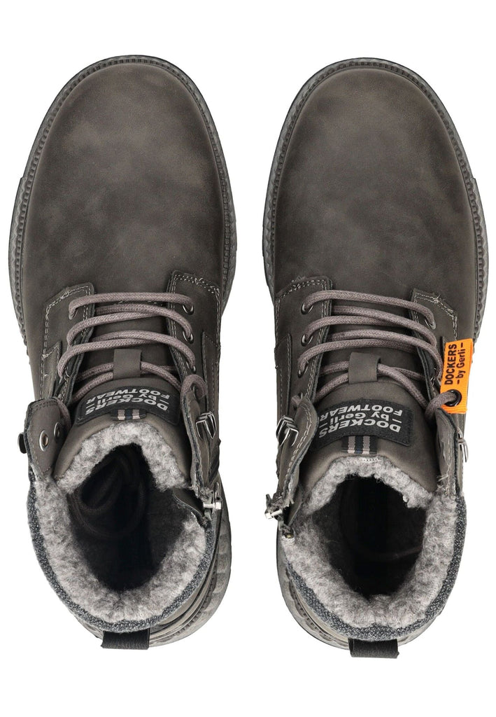 Dockers Stiefelette Lederimitat Dunkelgrau Warmfutter