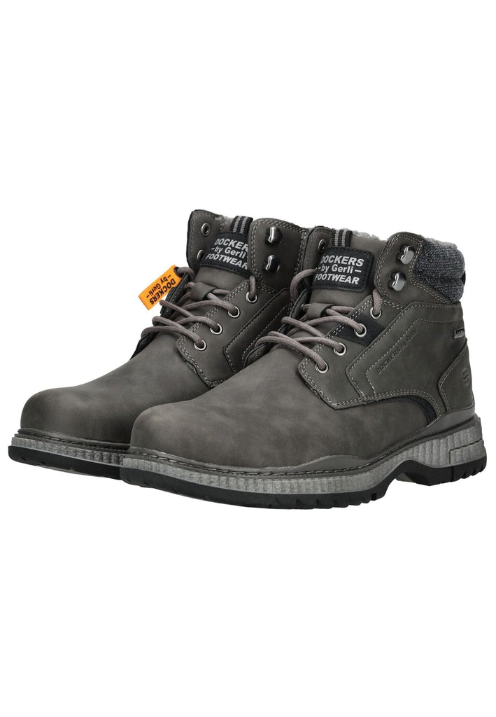 Dockers Stiefelette Lederimitat Dunkelgrau Warmfutter