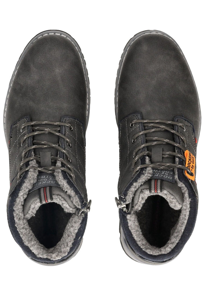 Dockers Stiefelette Lederimitat Dunkelgrau Warmfutter