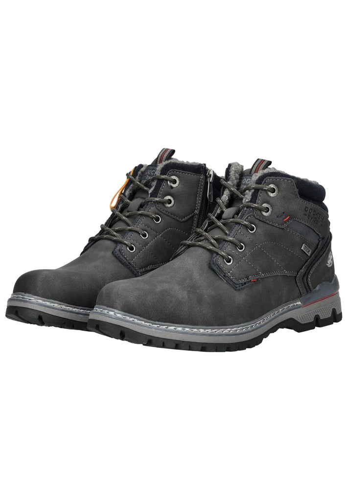 Dockers Stiefelette Lederimitat Dunkelgrau Warmfutter