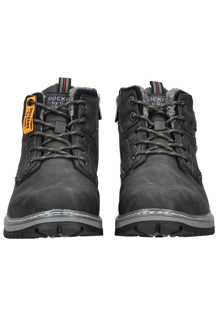 Dockers Stiefelette Lederimitat Dunkelgrau Warmfutter