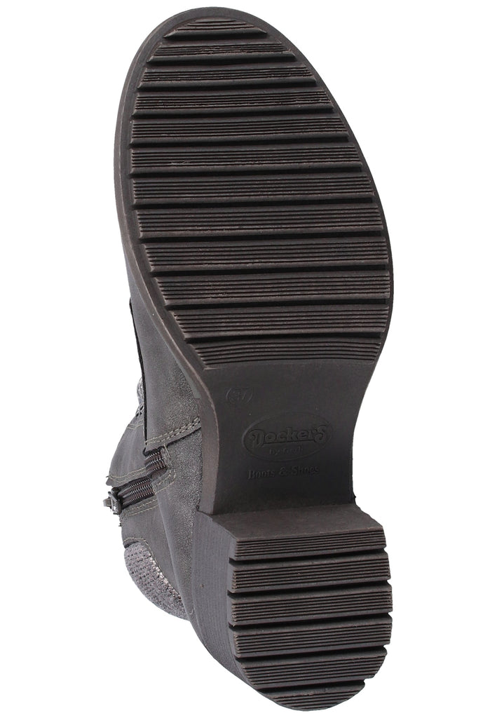 Dockers Stiefelette Lederimitat Grau Warmfutter