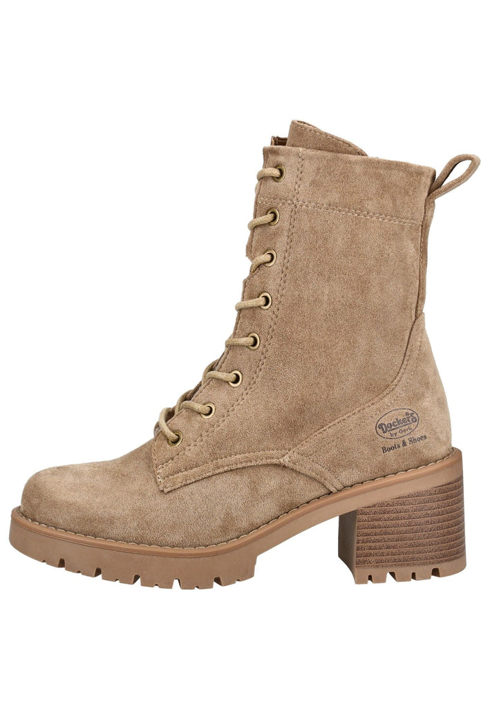 Dockers Stiefelette Lederimitat Hellbraun Warmfutter