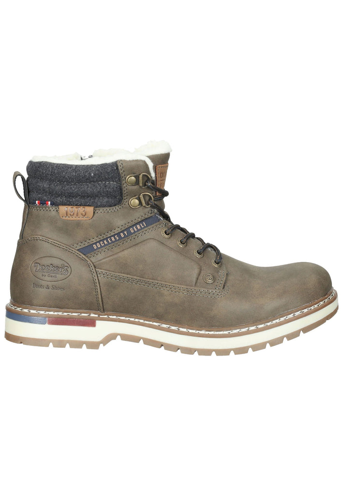 Dockers Stiefelette Lederimitat Khaki Warmfutter