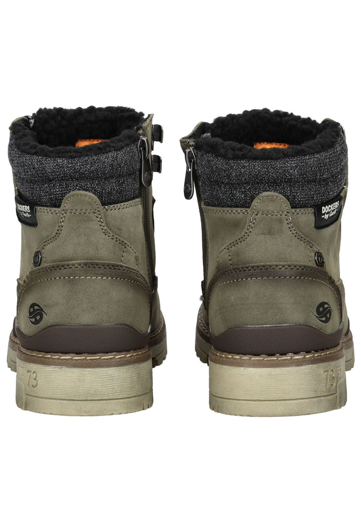 Dockers Stiefelette Lederimitat Olive Warmfutter