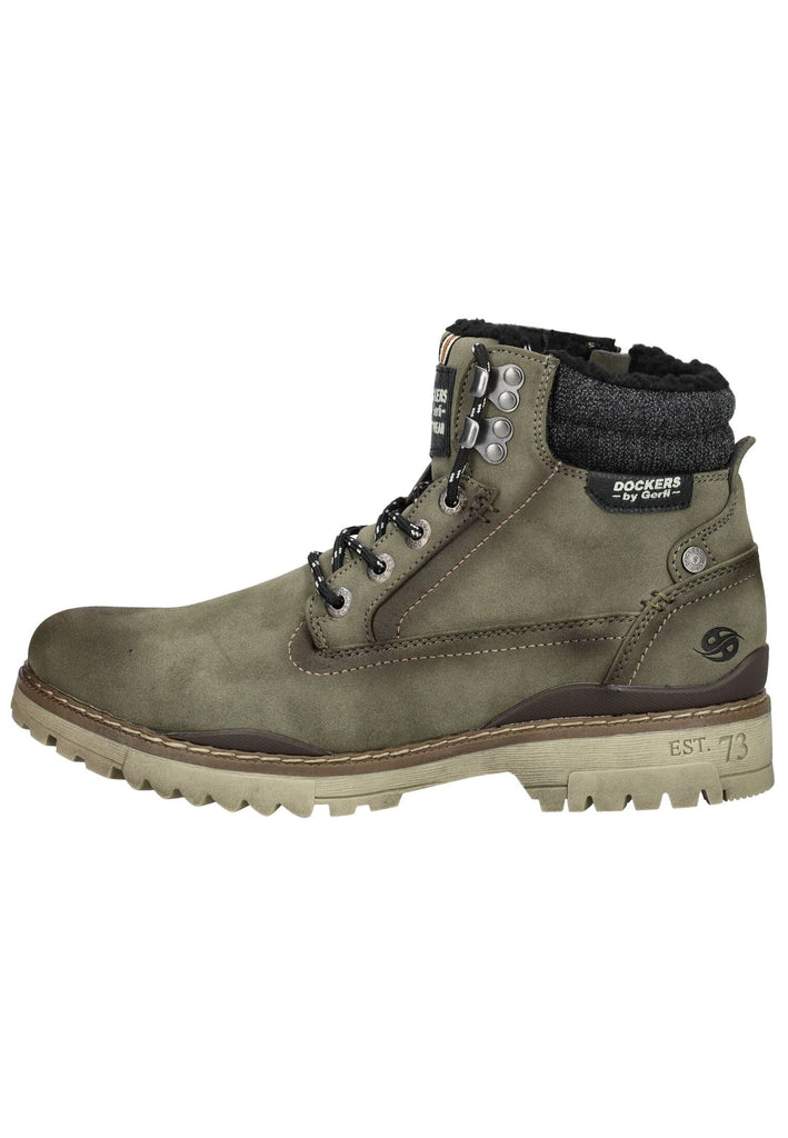 Dockers Stiefelette Lederimitat Olive Warmfutter