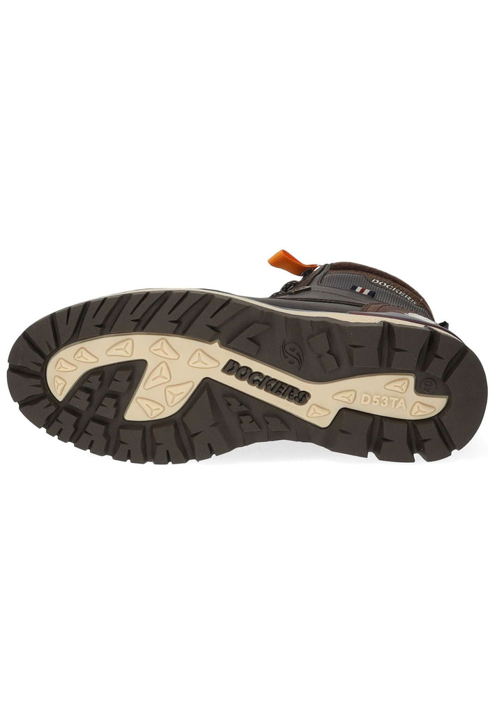 Dockers Stiefelette Lederimitat Schoko Warmfutter