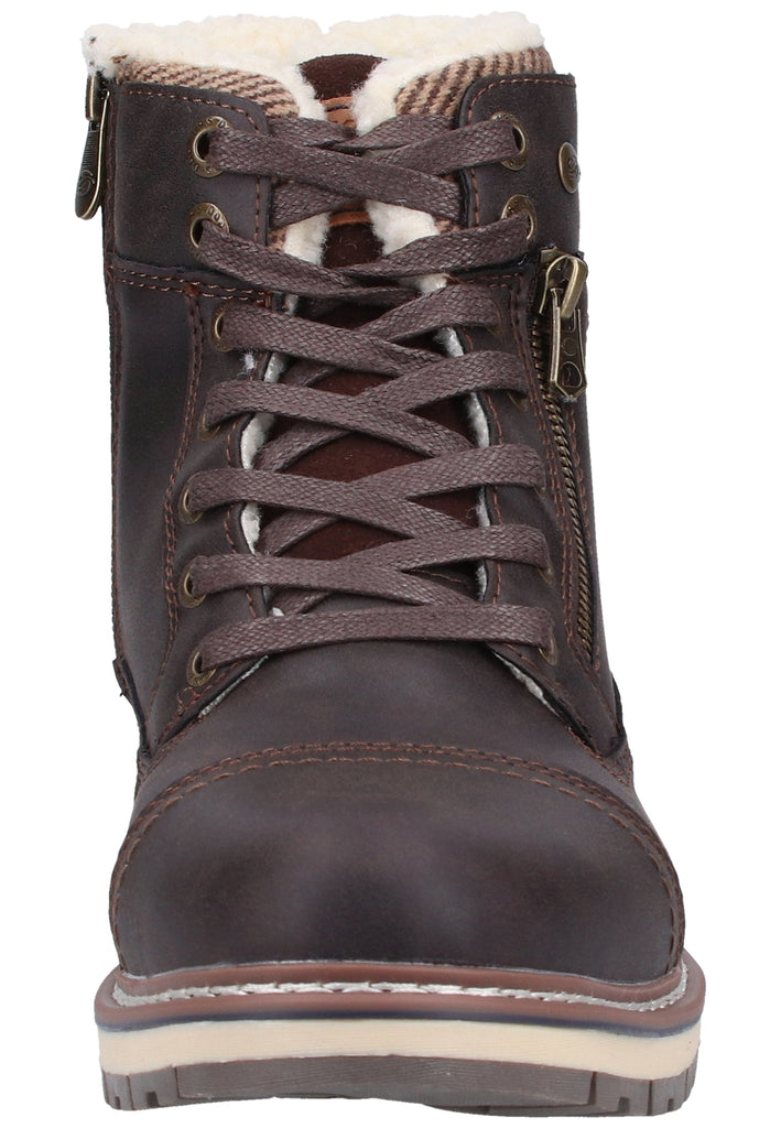 Dockers Stiefelette Lederimitat Schoko Warmfutter