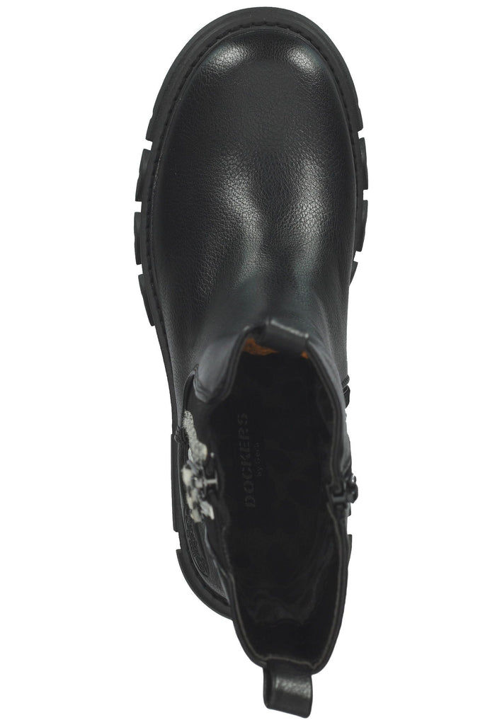 Dockers Stiefelette Lederimitat Schwarz
