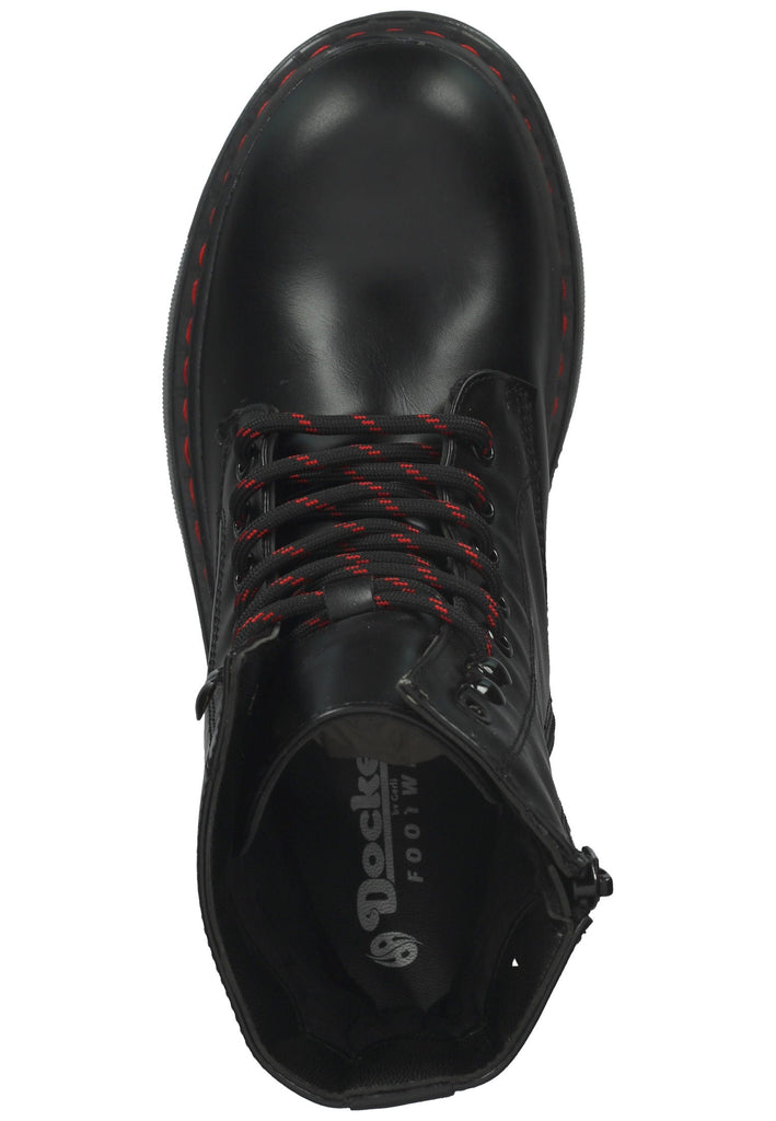 Dockers Stiefelette Lederimitat Schwarz