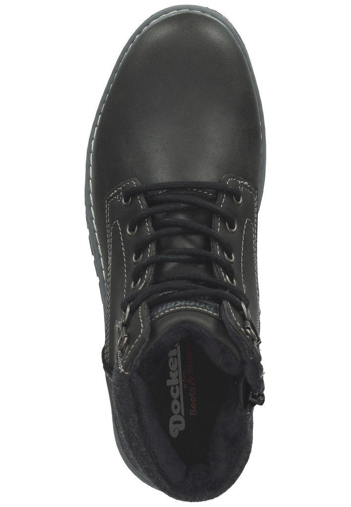 Dockers Stiefelette Lederimitat Schwarz