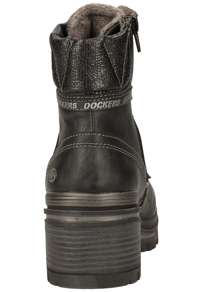 Dockers Stiefelette Lederimitat Schwarz