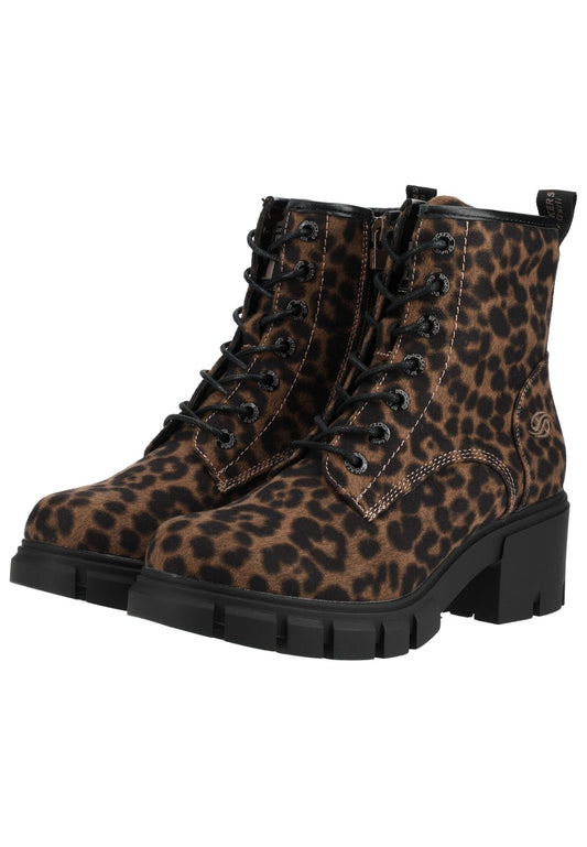 Dockers Stiefelette Lederimitat Schwarz/Braun Warmfutter