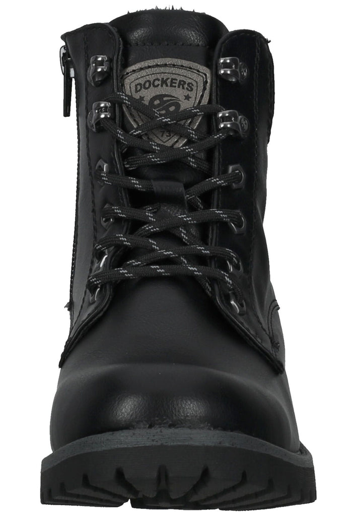 Dockers Stiefelette Lederimitat Schwarz/Grau