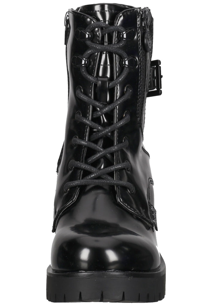 Dockers Stiefelette Lederimitat Schwarz Lack