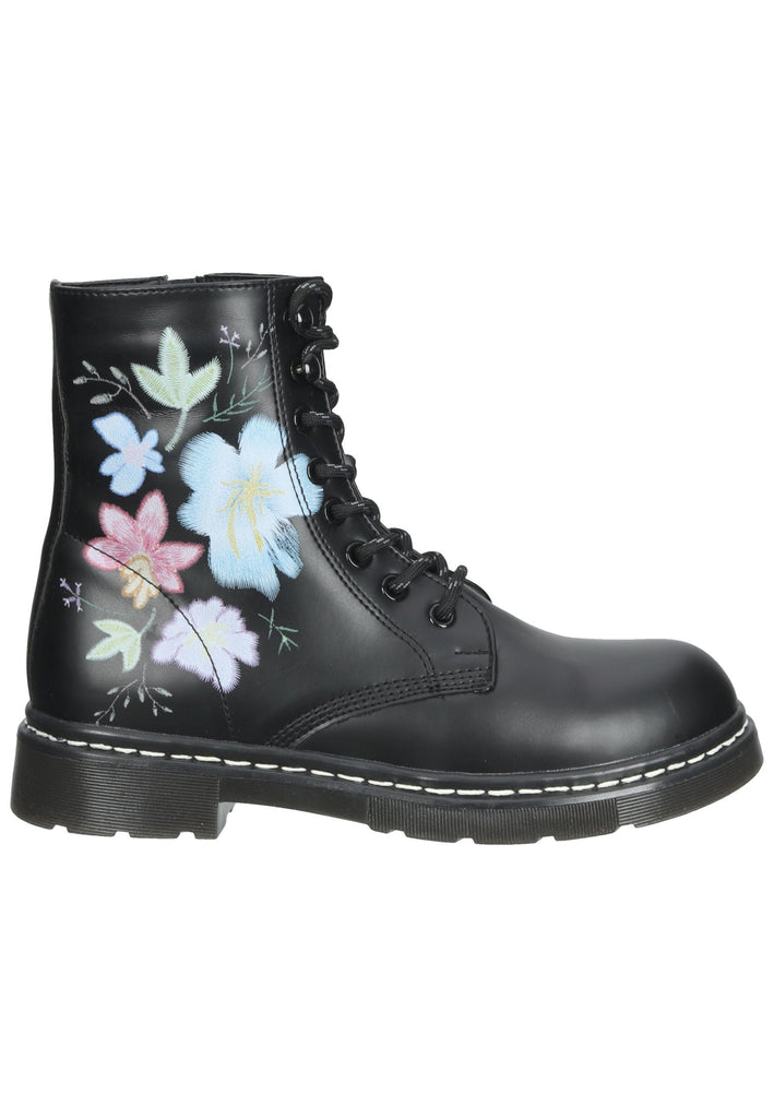 Dockers Stiefelette Lederimitat Schwarz Multi