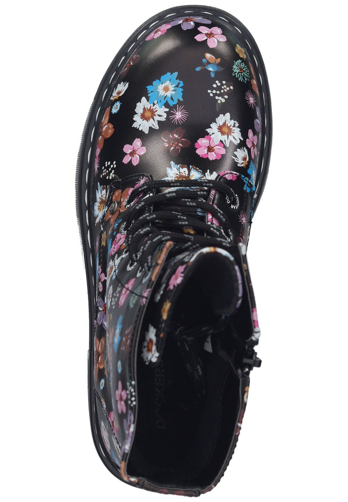 Dockers Stiefelette Lederimitat Schwarz Multi
