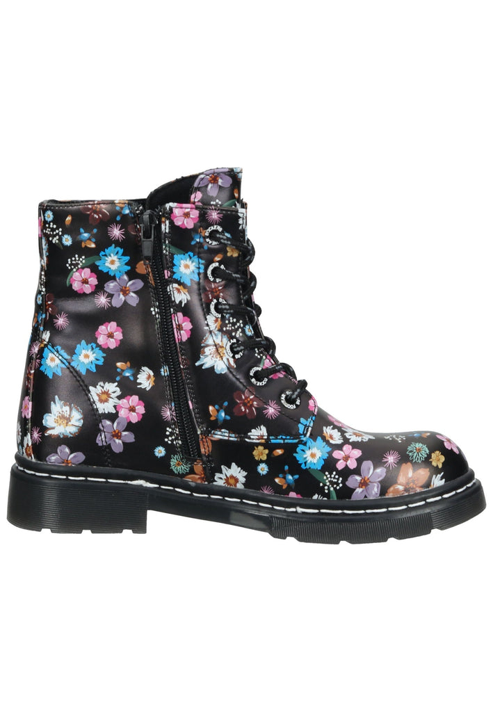 Dockers Stiefelette Lederimitat Schwarz Multi