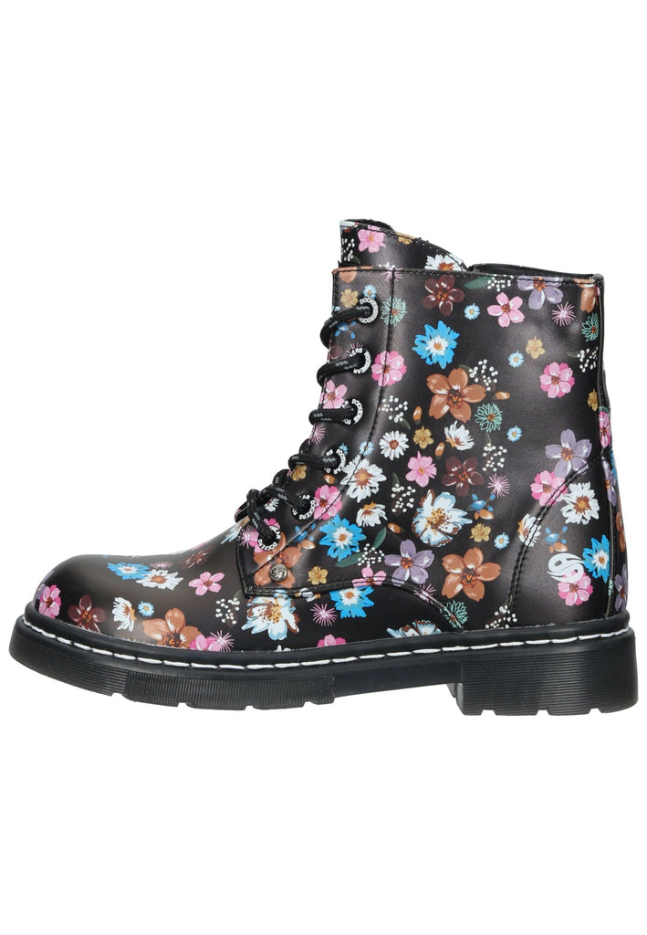 Dockers Stiefelette Lederimitat Schwarz Multi