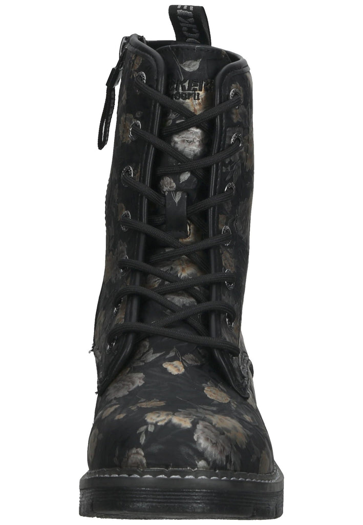 Dockers Stiefelette Lederimitat Schwarz Multi