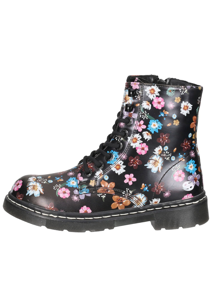 Dockers Stiefelette Lederimitat Schwarz/Orange