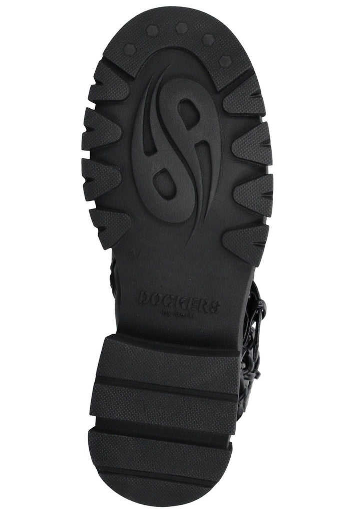 Dockers Stiefelette Lederimitat Schwarz/Schwarz