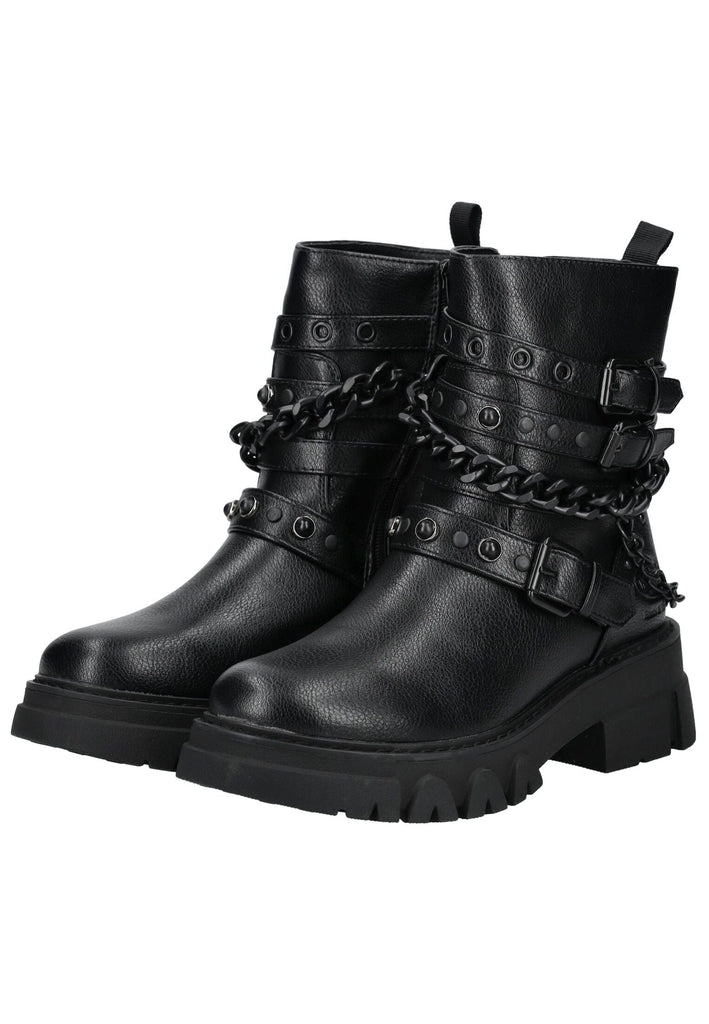 Dockers Stiefelette Lederimitat Schwarz/Schwarz