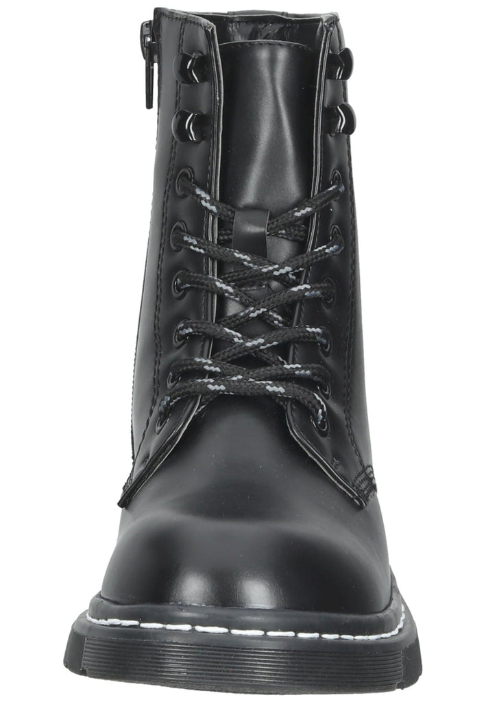 Dockers Stiefelette Lederimitat Schwarz/Schwarz