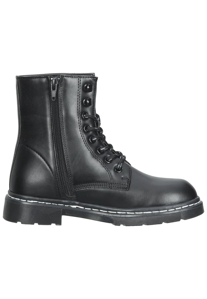 Dockers Stiefelette Lederimitat Schwarz/Schwarz