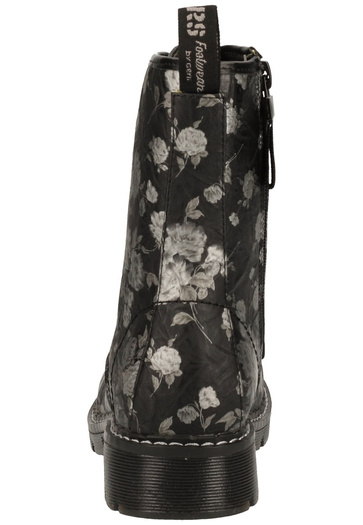 Dockers Stiefelette Lederimitat Schwarz/Silber Warmfutter