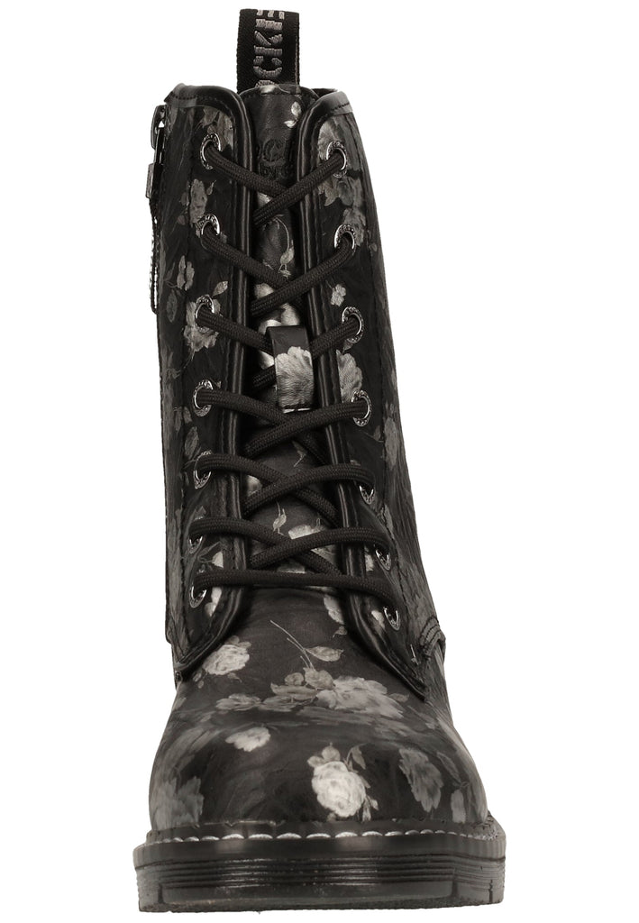 Dockers Stiefelette Lederimitat Schwarz/Silber Warmfutter